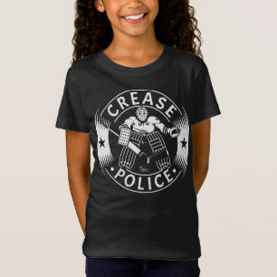 Crease Police Hockey Goalie Netminder T - Shirt