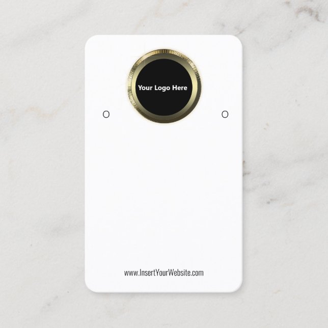 Creat Your Custom Logo Earring Display Card  Visitenkarte (Vorderseite)