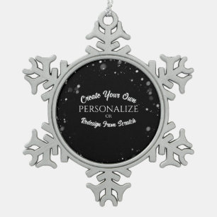 Create a Custom Personalized Schneeflocken Zinn-Ornament