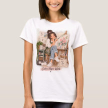 Create a Happier World Künstler T-Shirt