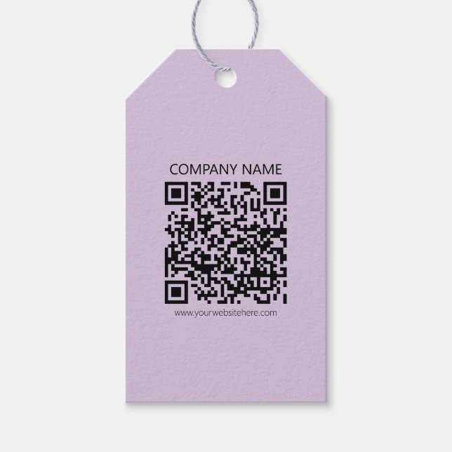 Create a QR Code | Pale Lavender Violet Geschenkanhänger (Vorderseite)