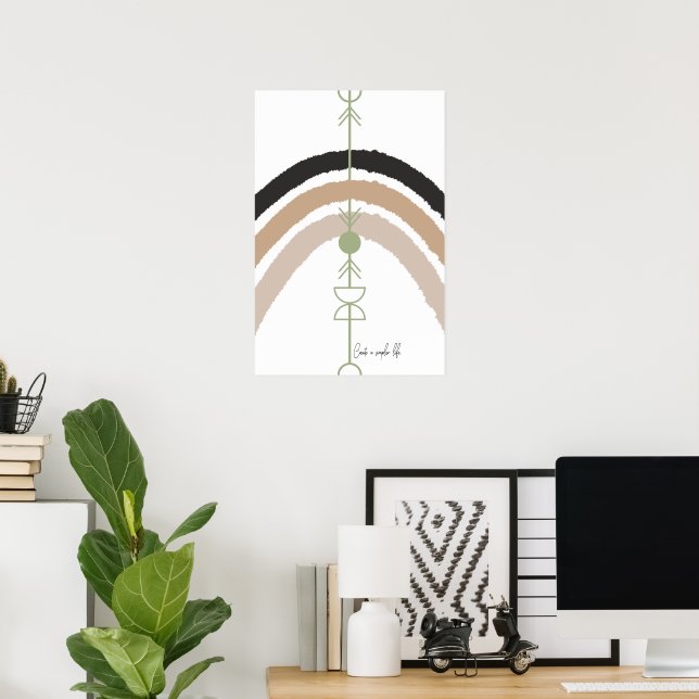 Create a Simpler Life - Abstract Arch Poster (Heimbüro)