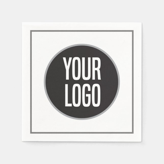Create Business Logo Paper Cocktail Napkin Serviette (Vorderseite)