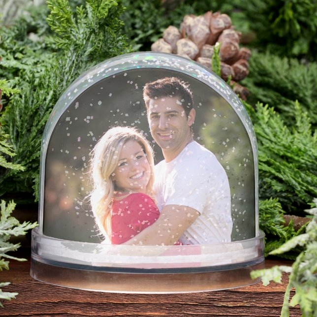 Create Custom Personalized Couple Photo Snow Globe Schneekugeln (Create Custom Personalized Couple Photo Snow Globe)