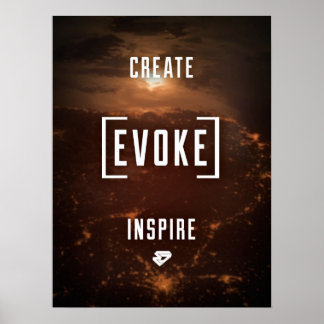CREATE. EVOKE. INSPIRIER. Poster