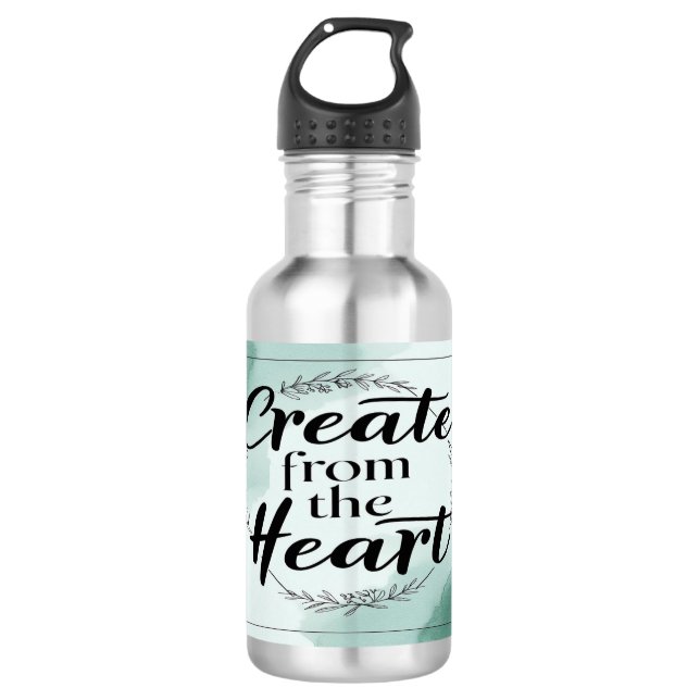 Create From The Heart 2 Wasserflasche (Vorderseite)
