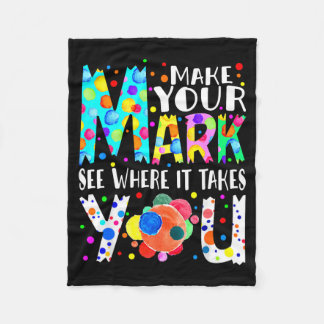 Create Own Colorful Path Polka Dot Celebration Fleecedecke