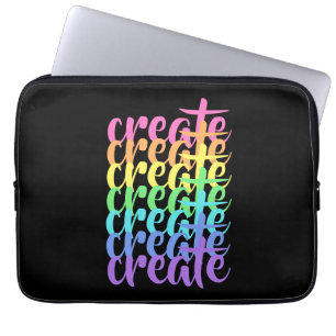 "Create" Rainbow Laptop Sleeve