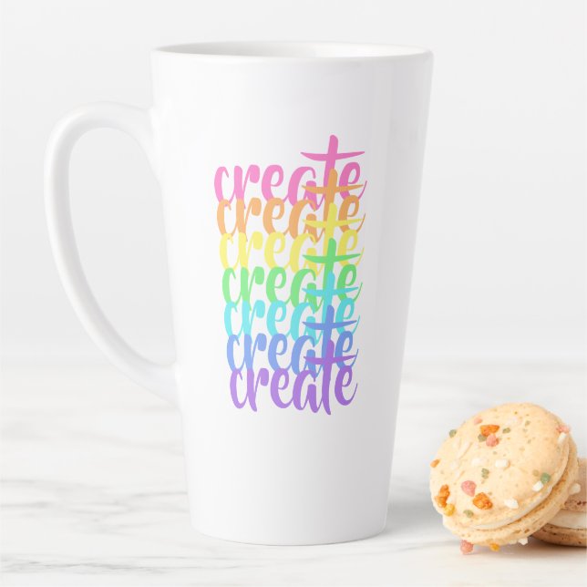"Create" Rainbow Latte-Tasse Milchtasse (Beispiel)