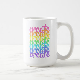 "Create"-Regenbogen Kaffeetasse