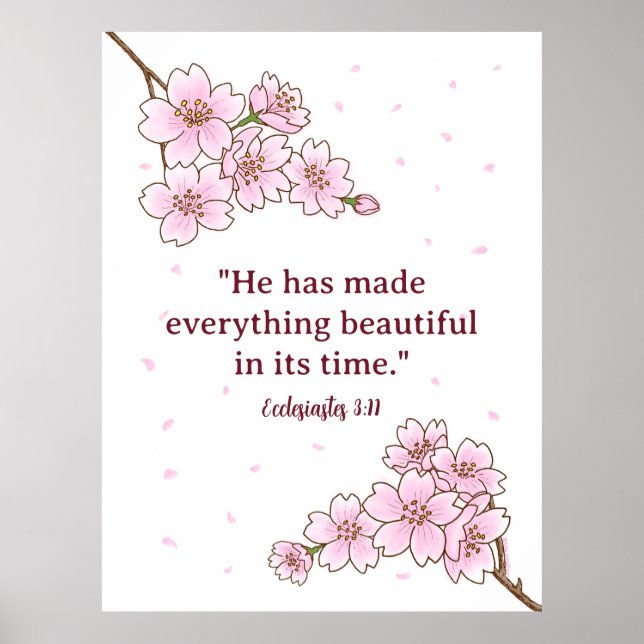 Create Your Desired Bible Art Floral Poster (Vorne)