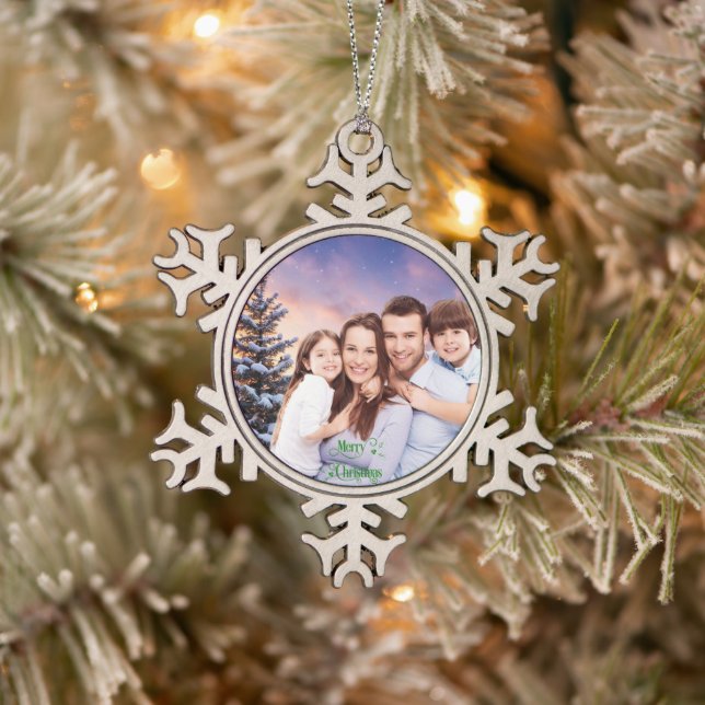 Create Your Family Photo Ornament - Snowflake (Baum)