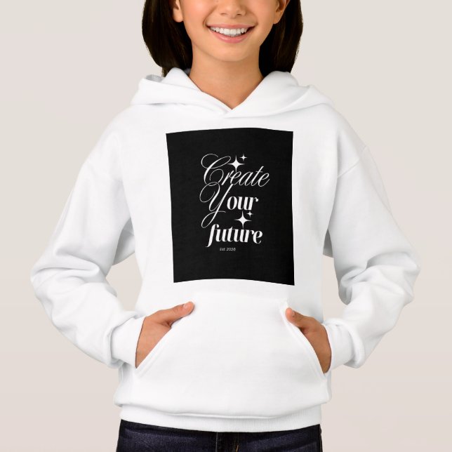 Create Your Future – Motivational Quote Design Hoodie (Vorderseite)