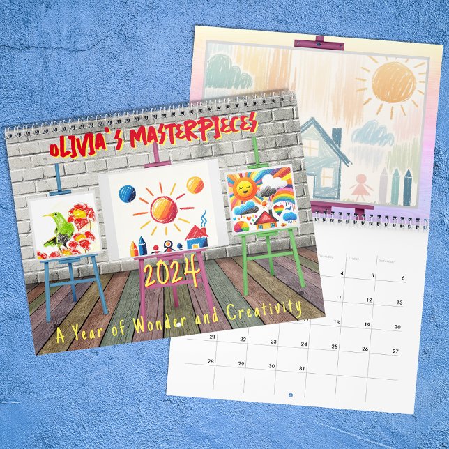 Create Your Kids' Art Personalisiert Foto 2024 Kalender (Von Creator hochgeladen)