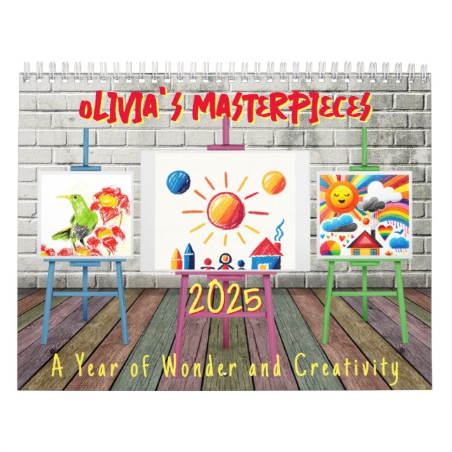 Create Your Kids' Art Personalisiert Foto 2025 Kalender (Titelbild)