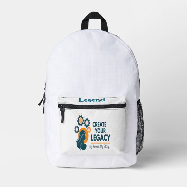 Create your legacy bedruckter rucksack (Vorderseite)