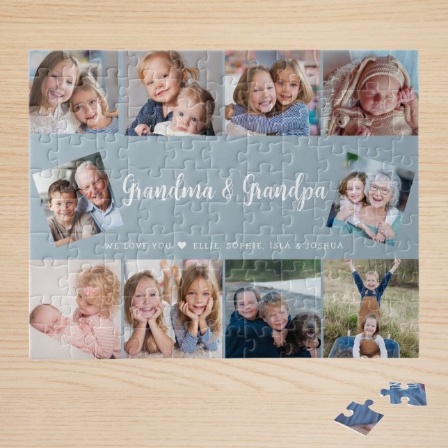 Create Your Own 10 Photo Grandparents Modern  Puzzle (Von Creator hochgeladen)