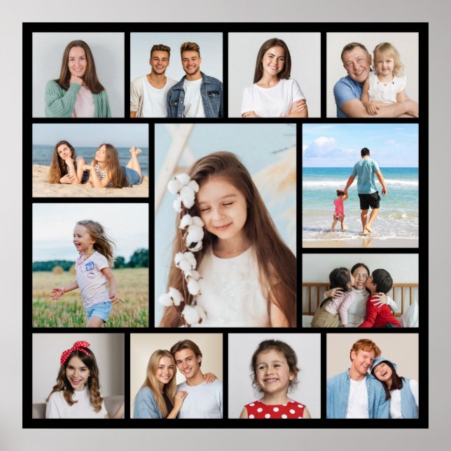 Create Your Own 13 Photo Collage  Poster (Vorne)
