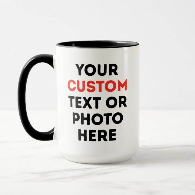 Create Your Own 15oz Two Tone Coffee Mug Tasse (Links)