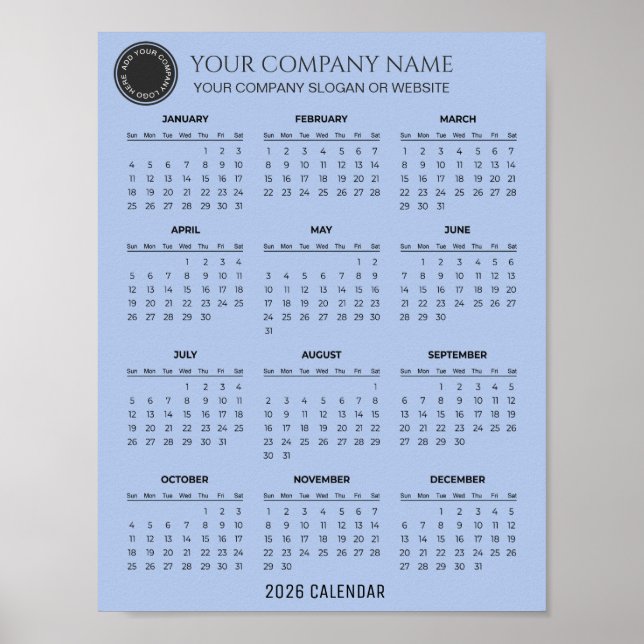 Create Your Own 2026 Company Calendar |  Poster (Vorne)