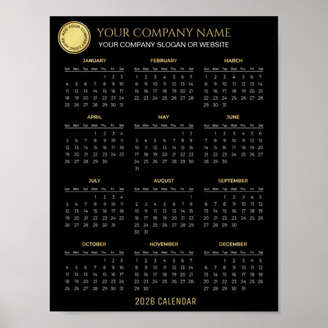 Create Your Own 2026 Company Calendar |  Poster (Vorne)