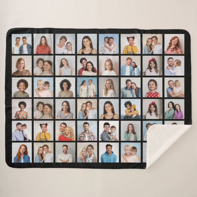 Create Your Own 48 Photo Collage  Sherpadecke (Vorderseite (Horizontal))