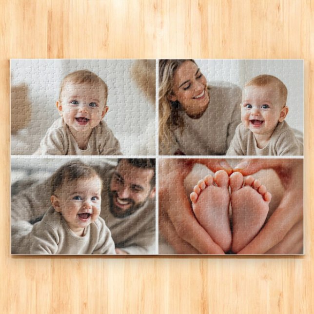 Create Your Own 4 Photo Collage Cute Baby  Puzzle (Von Creator hochgeladen)