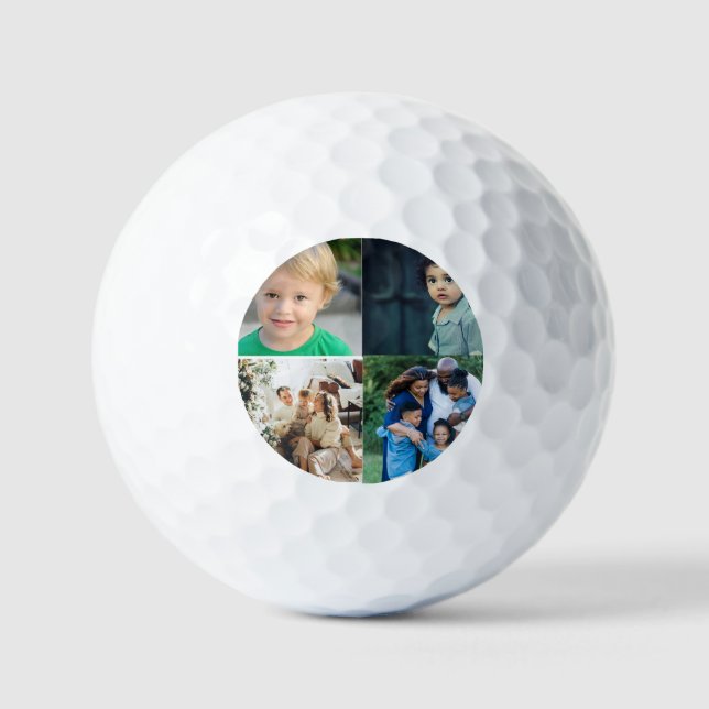Create Your Own 4 Photo Collage Golfball (Vorderseite)