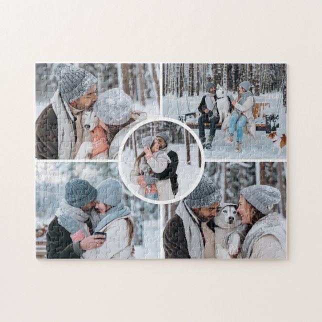 Create Your Own 5 Photo Collage Jiogsaw Puzzle (Horizontal)