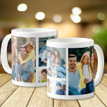 Create Your Own 5 Photo Picture Collage White Kaffeetasse<br><div class="desc">Celebrate your favorite memories with this personalized 5 photo collage mug. Featuring a clean grid layout, this custom picture mug beautifully displays five of your favorite photos in a modern, timeless style. Simply upload your images to create a unique multi photo mug perfect for everyday coffee or tea. Whether as...</div>