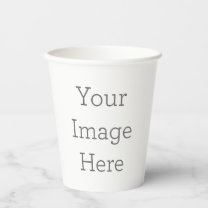 Create Your Own 8oz Paper Cup With No Lid Pappbecher