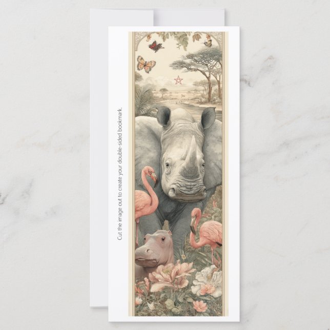 Create Your Own African Animals Bookmark Card (Vorderseite)