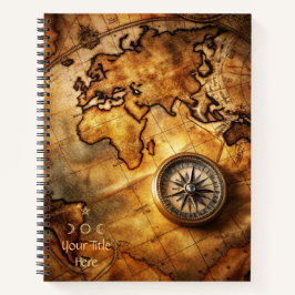 Create Your Own Amber Compass Rose Travel Notizbuch