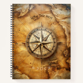 Create Your Own Antique Compass Rose Travel Notizbuch