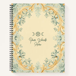 Create Your Own Baroque Yellow Green & Gold Notizbuch
