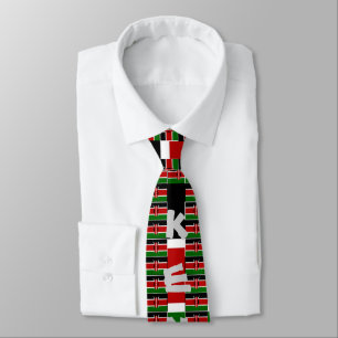 Create Your Own Black Red Green Kenyan Amazing Krawatte