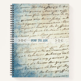 Create Your Own Blue Distressed Grunge Love Letter Notizbuch