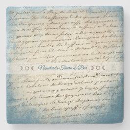 Create Your Own Blue Distressed Grunge Love Letter Steinuntersetzer