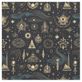 Create Your Own Blue & Gold Pagan Symbols Black Stoff