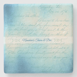 Create Your Own Blue Romantic Love Letter Steinuntersetzer