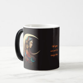 Create Your Own Boho Crescent Moon & Feathers Verwandlungstasse