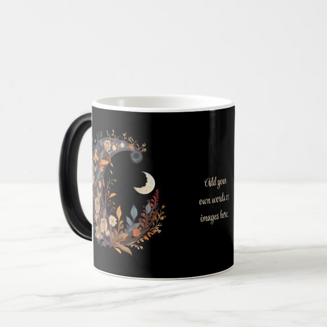 Create Your Own Boho Floral Moons Verwandlungstasse (Vorderseite Links)