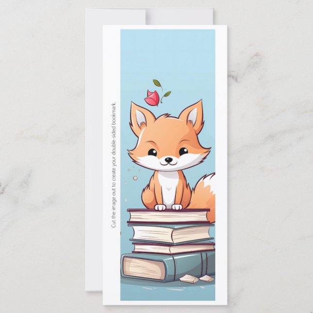 Create Your Own Books & Red Fox Bookmark Card (Vorderseite)