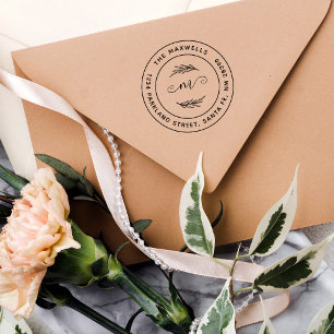 Create Your Own Branch Round Family Return Address Permastempel