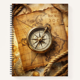 Create Your Own Brass Compass Rose Travel Notizbuch