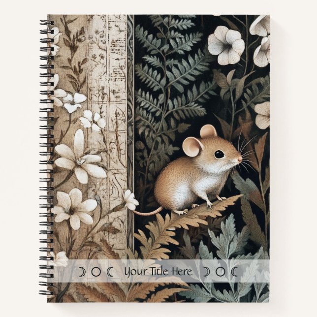 Create Your Own Brown Mouse Botanical Notizbuch (Vorderseite)