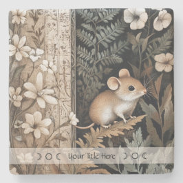 Create Your Own Brown Mouse Botanical Steinuntersetzer