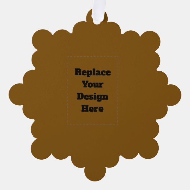 Create Your Own Brown Ornament Karte (Vorderseite)