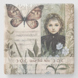 Create Your Own Butterfly Hedge Witch Botanical Steinuntersetzer