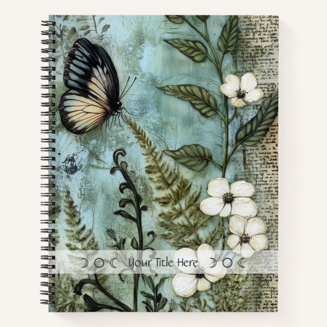 Create Your Own Butterfly & Wildflowers Botanical Notizbuch (Vorderseite)